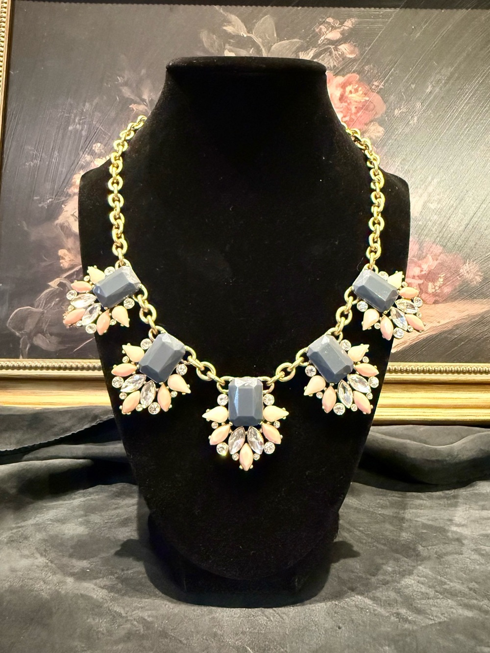 Vintage J. Crew Silver and Gold Toned Statment Necklace